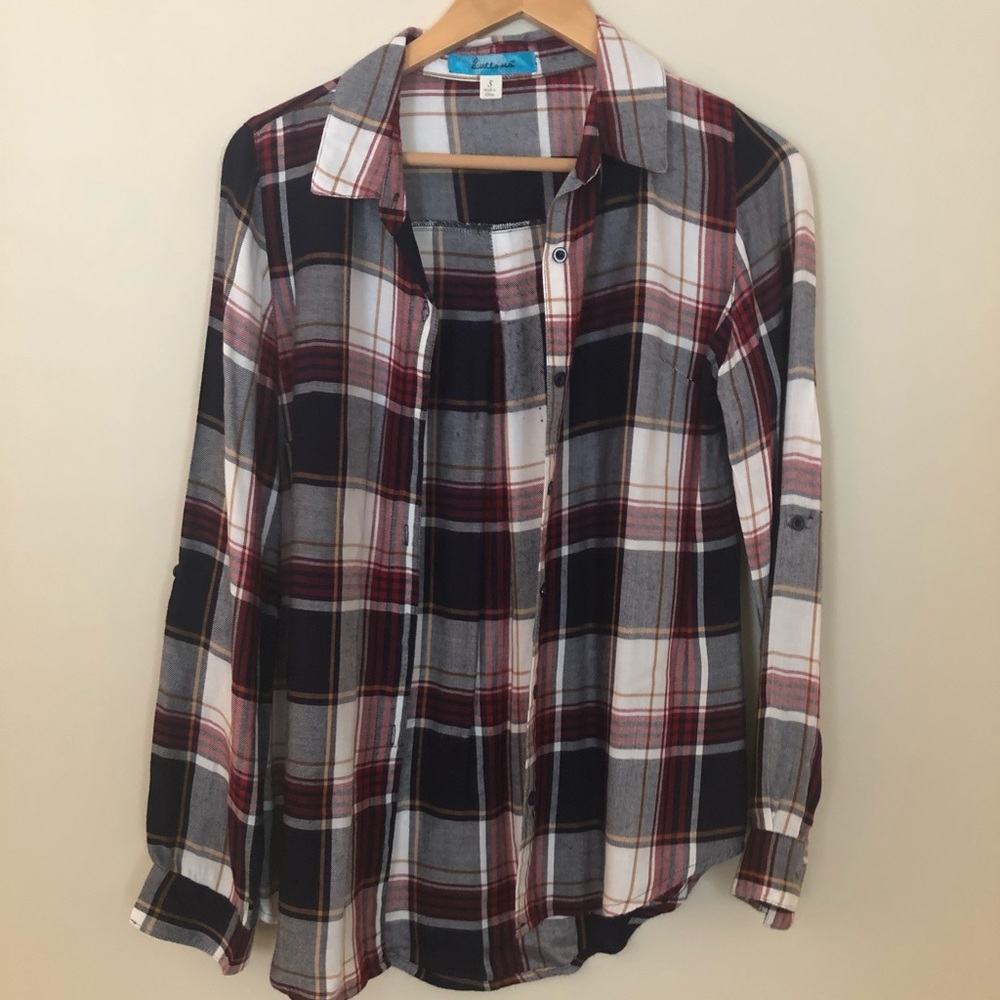 Francescas plaid button down shirt